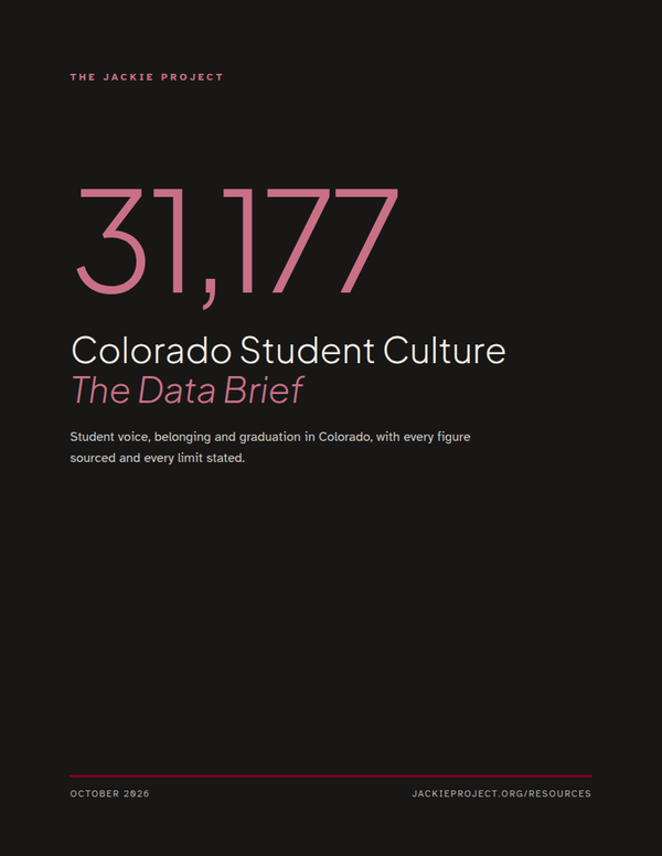Cover of The Jackie Project Colorado Student Culture Data Brief